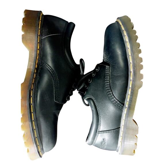 DOC MARTENS! DR. MARTEN BLACK GENUINE LEATHER, HEAVY TREAD AIR WEAR OXFORDS! 12M main image 10
